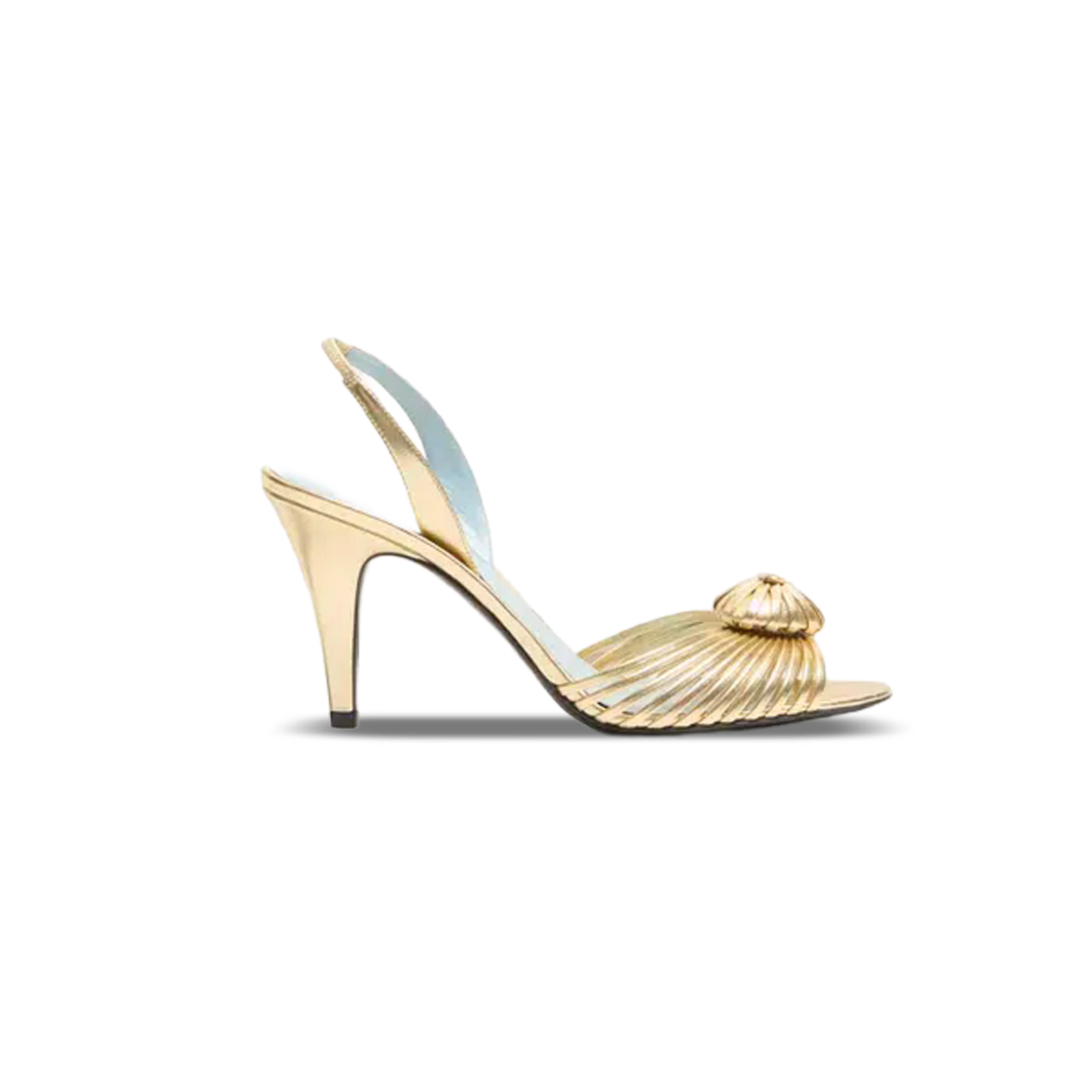 VALENTINO COEUR ROYAL SANDAL IN LAMINATED NAPPA LEATHER 85MM WS0LU8RUR